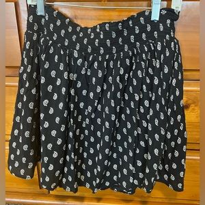 Black floral skirt